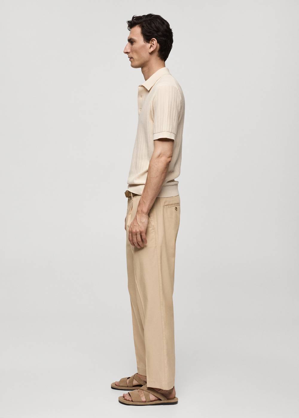 Mango Poloshirt aus 100 % Baumwolle mit Mikrostruktur Sonderangebot der Fabrik