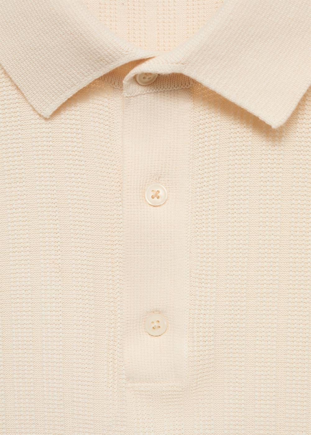 Mango Poloshirt aus 100 % Baumwolle mit Mikrostruktur Sonderangebot der Fabrik