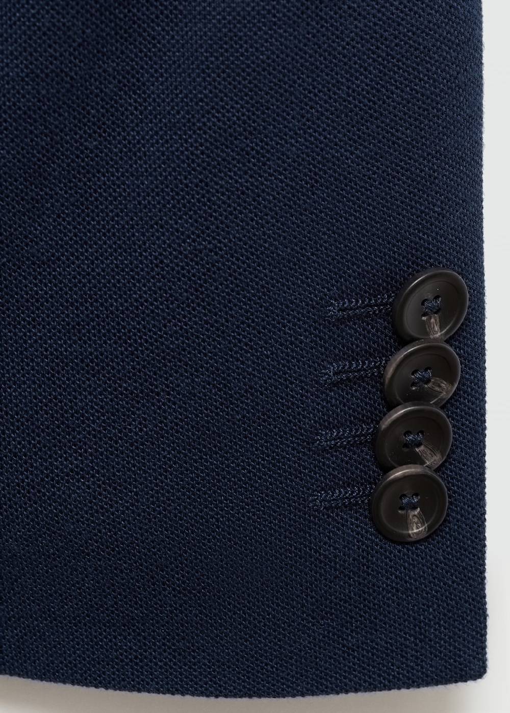 Mango Strukturierter Slim Fit-Baumwollblazer Bis zu 55% Rabatt