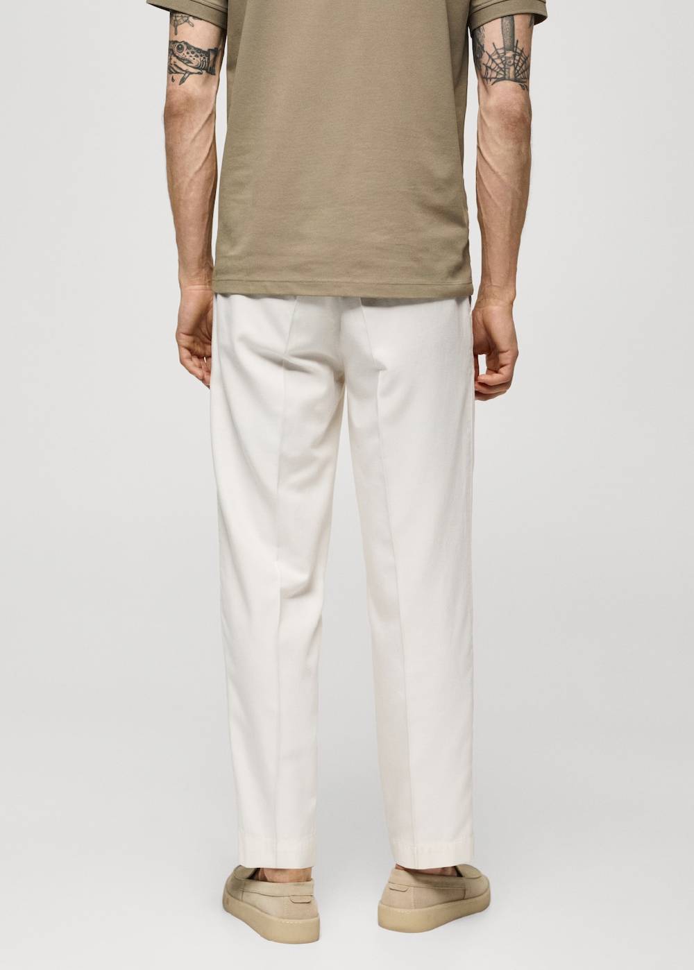 Mango Bundfaltenhose aus Lyocell mit Baumwolle Super Rabatt