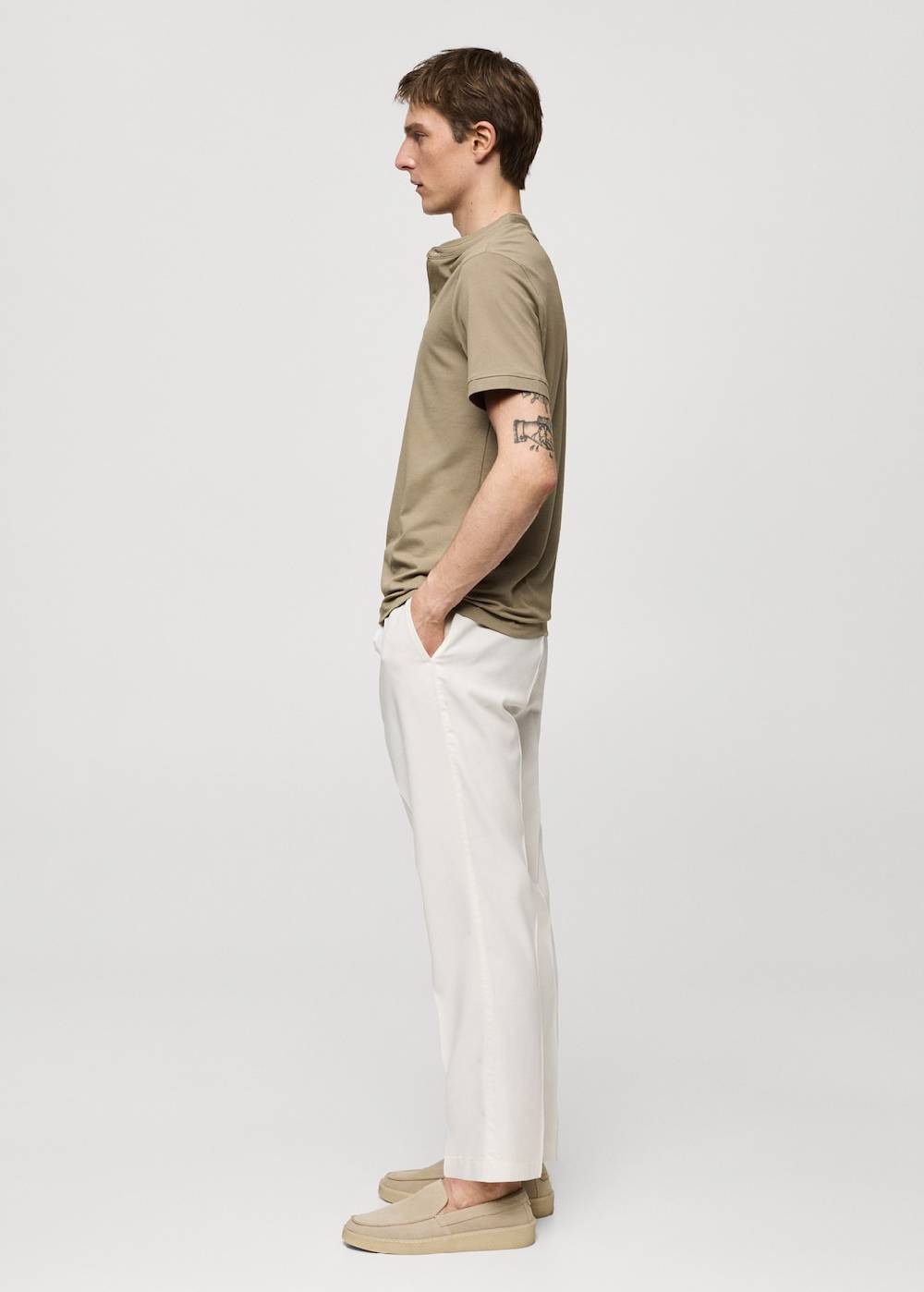 Mango Bundfaltenhose aus Lyocell mit Baumwolle Super Rabatt