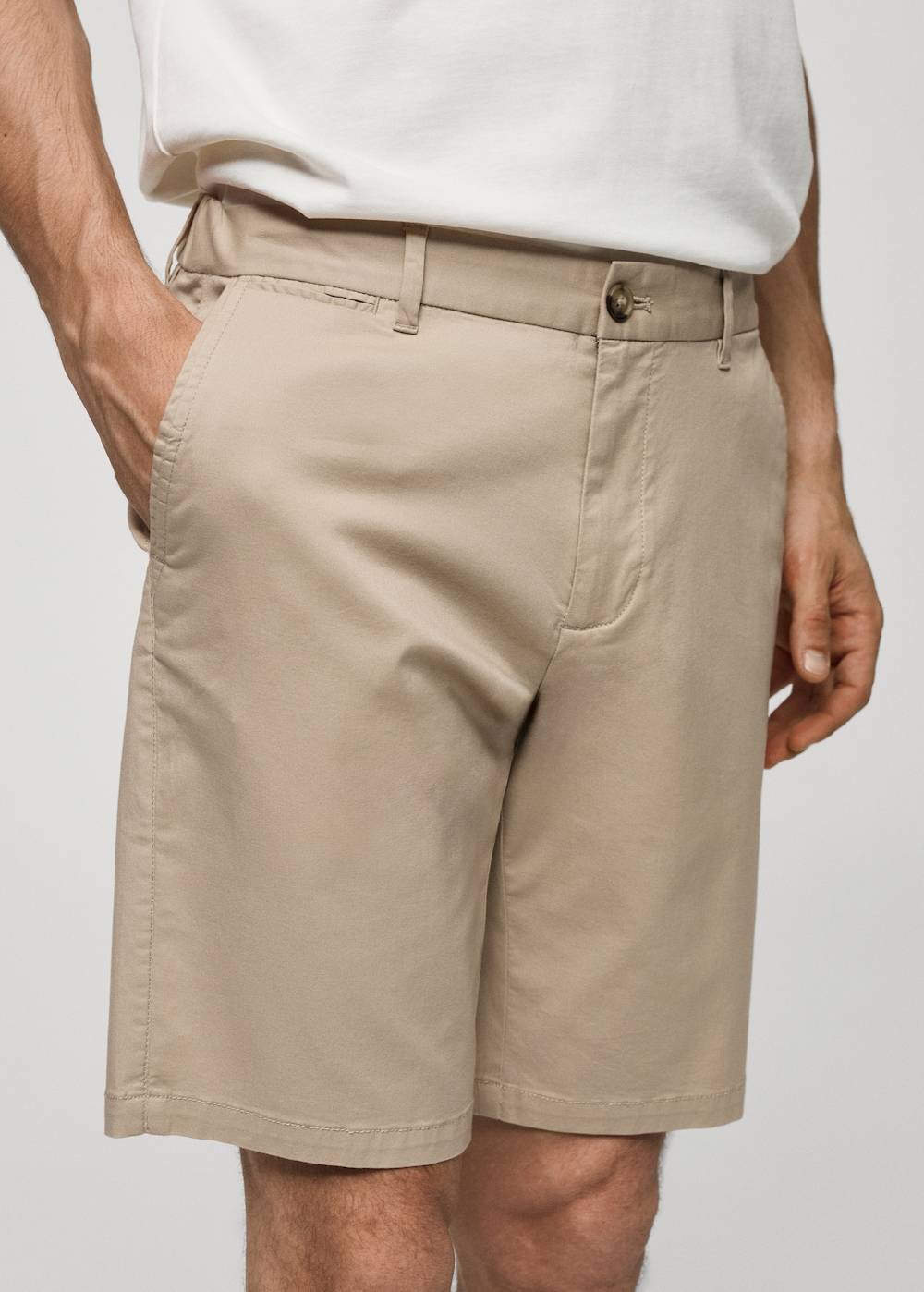 Mango Slim-Fit-Bermudashorts im Chino-Stil aus Baumwolle Clearance-Verkauf