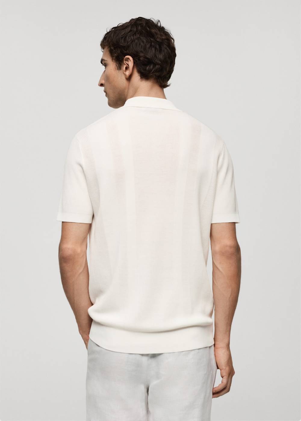 Mango Rippstrick-Poloshirt Fabrikladen