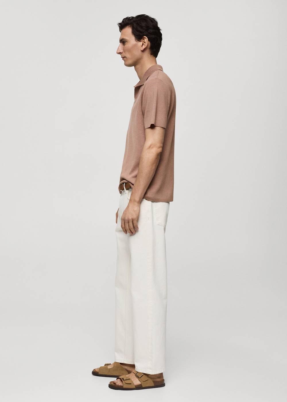 Mango Texturiertes Strick-Poloshirt aus Baumwolle Speichern exportieren