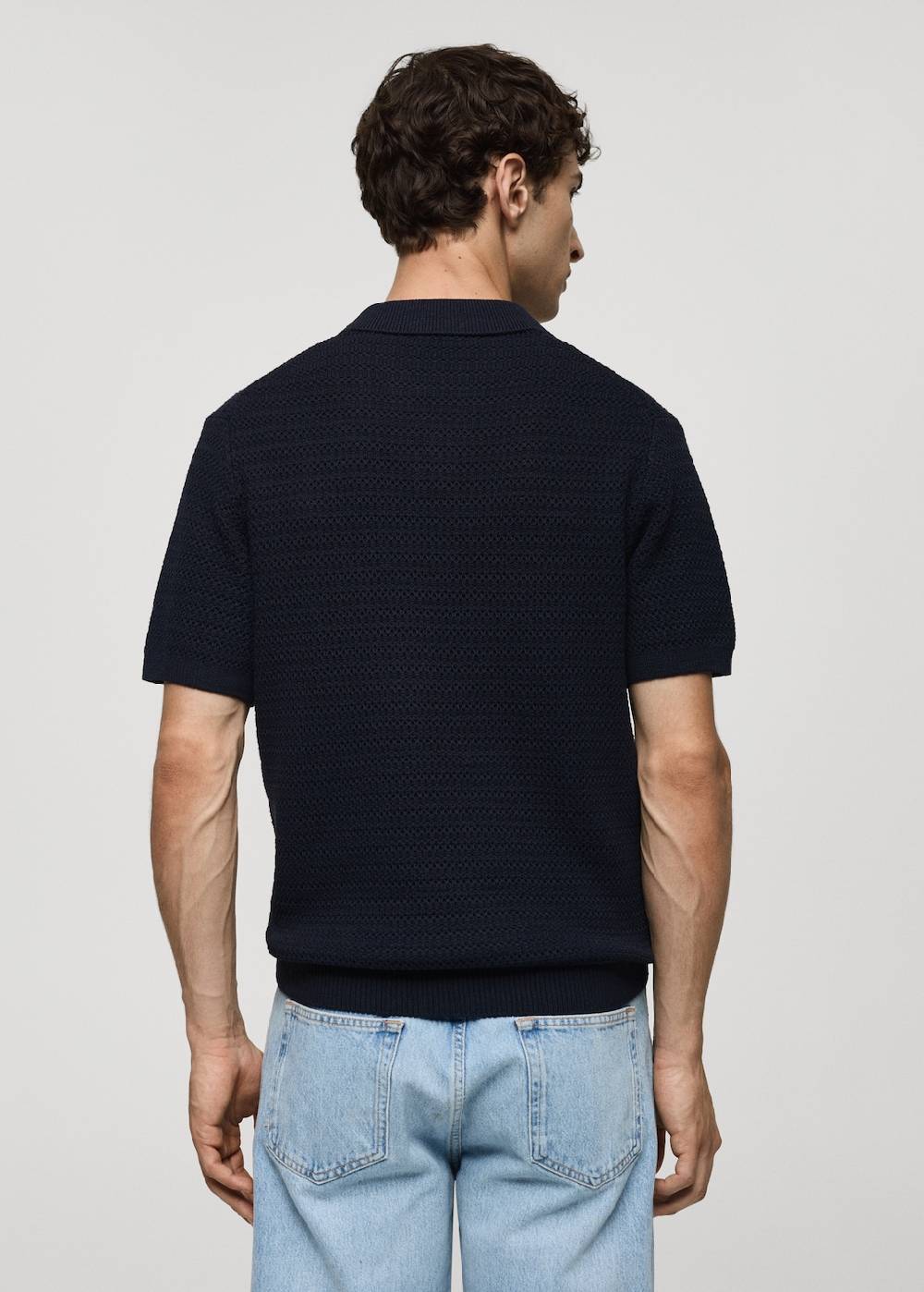 Mango Strickpoloshirt in Flecht-Optik 2025
