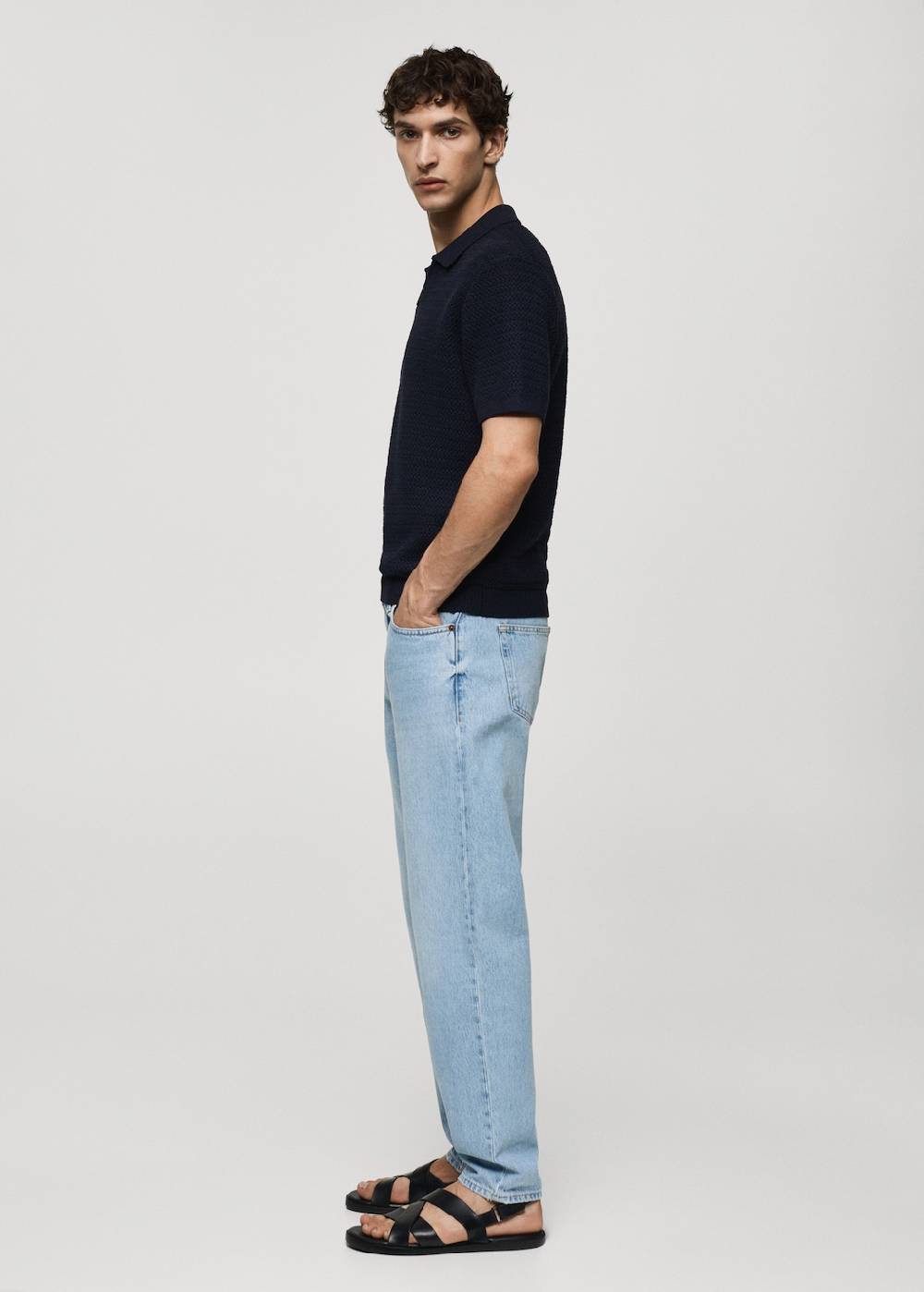 Mango Strickpoloshirt in Flecht-Optik 2025