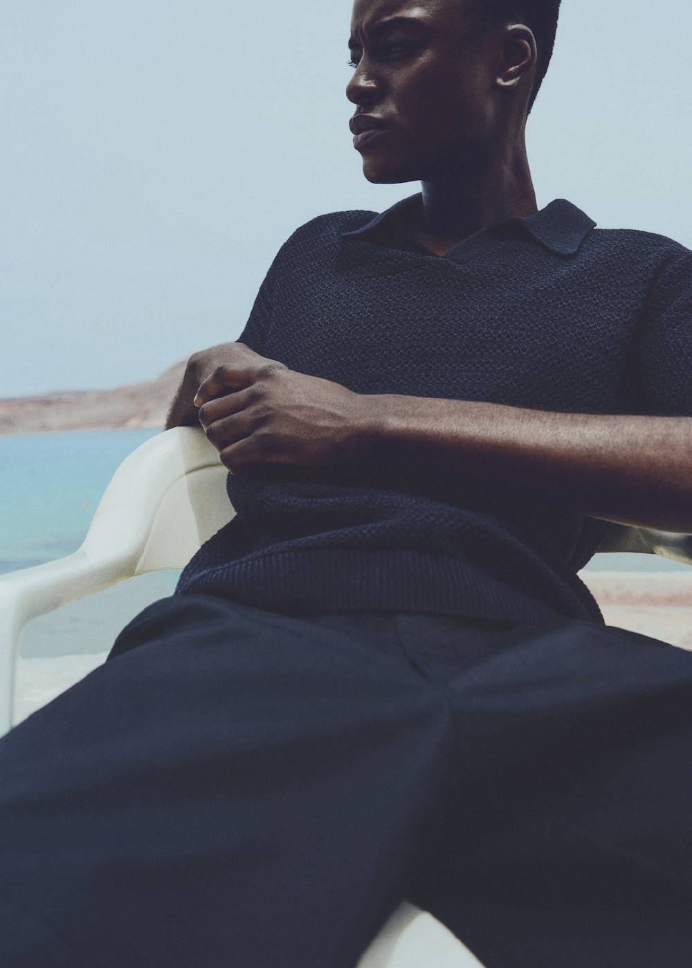 Mango Strickpoloshirt in Flecht-Optik 2025