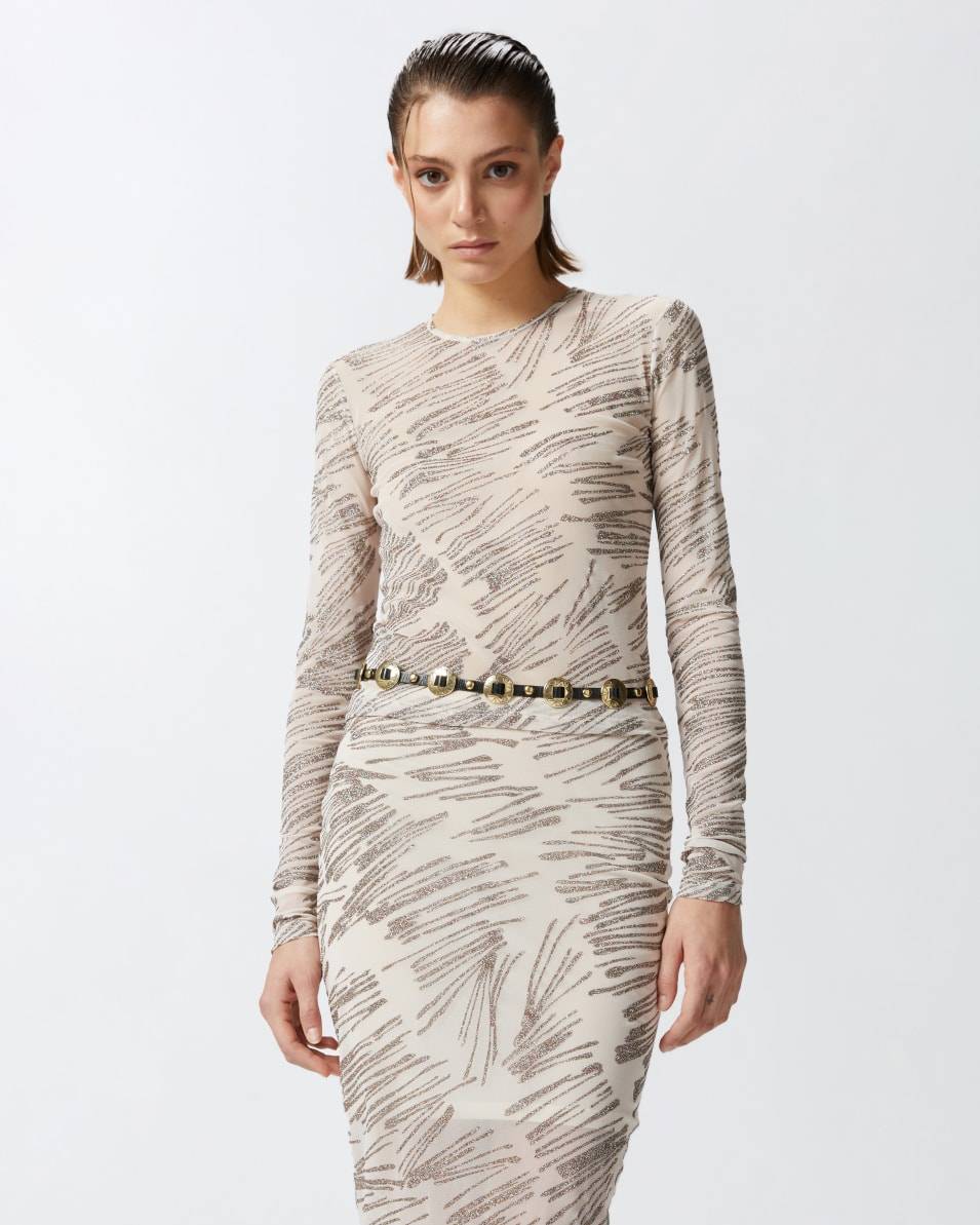 Pinko Shirt aus Tüll mit Glitzerprint Cyber Monday