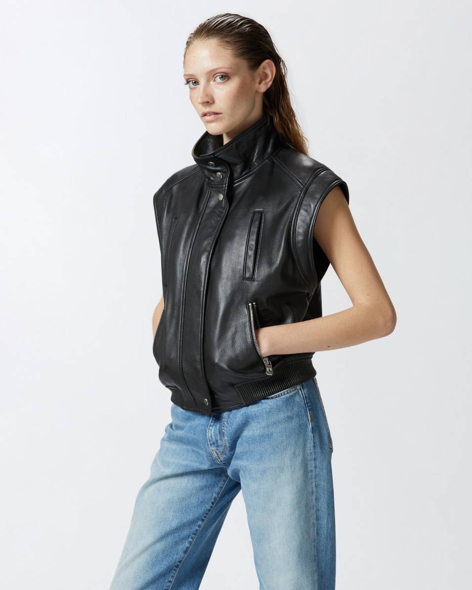 Pinko Bikerweste aus Nappaleder Weihnachtsangebot