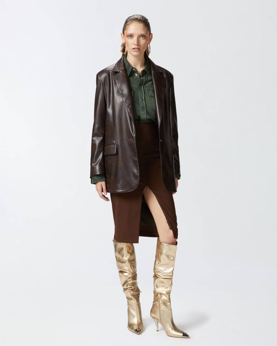 Pinko Longuette-Rock mit Schlitz und Reißverschluss Top Angebot