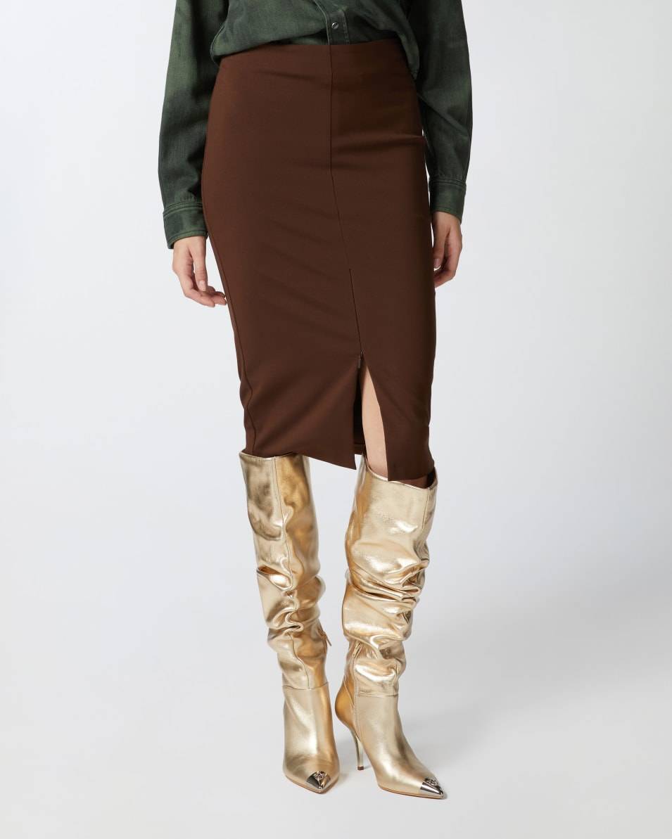 Pinko Longuette-Rock mit Schlitz und Reißverschluss Top Angebot