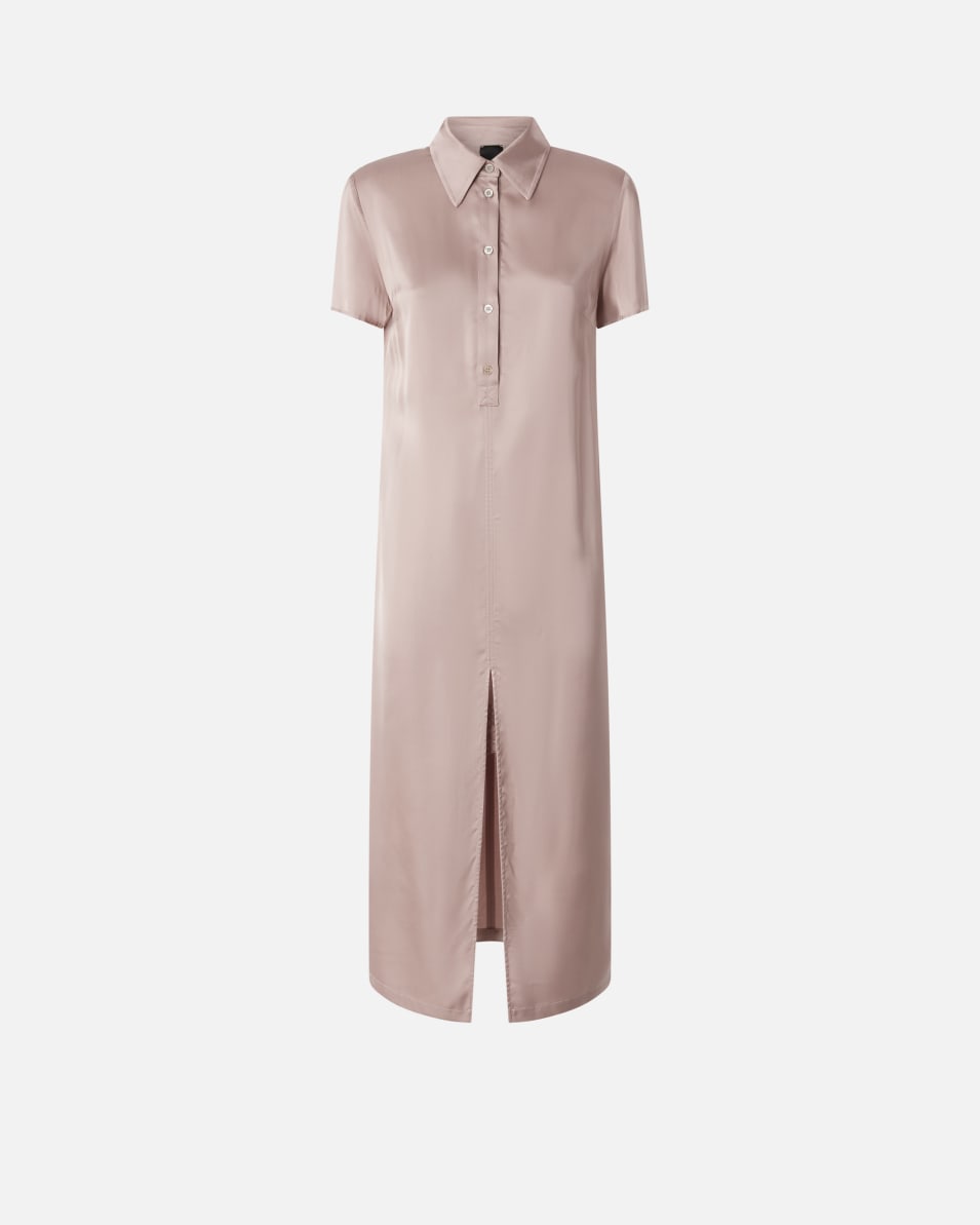 Pinko Midi-Polokleid aus gewaschenem Satin