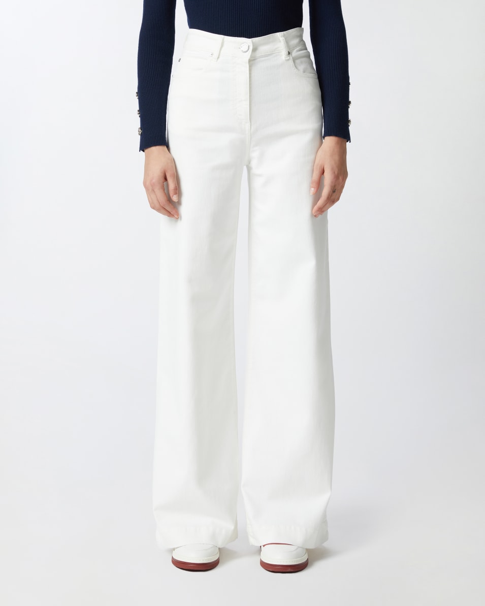 Pinko Wide-Leg-Hose aus gefärbtem Twill Super Sparpreis