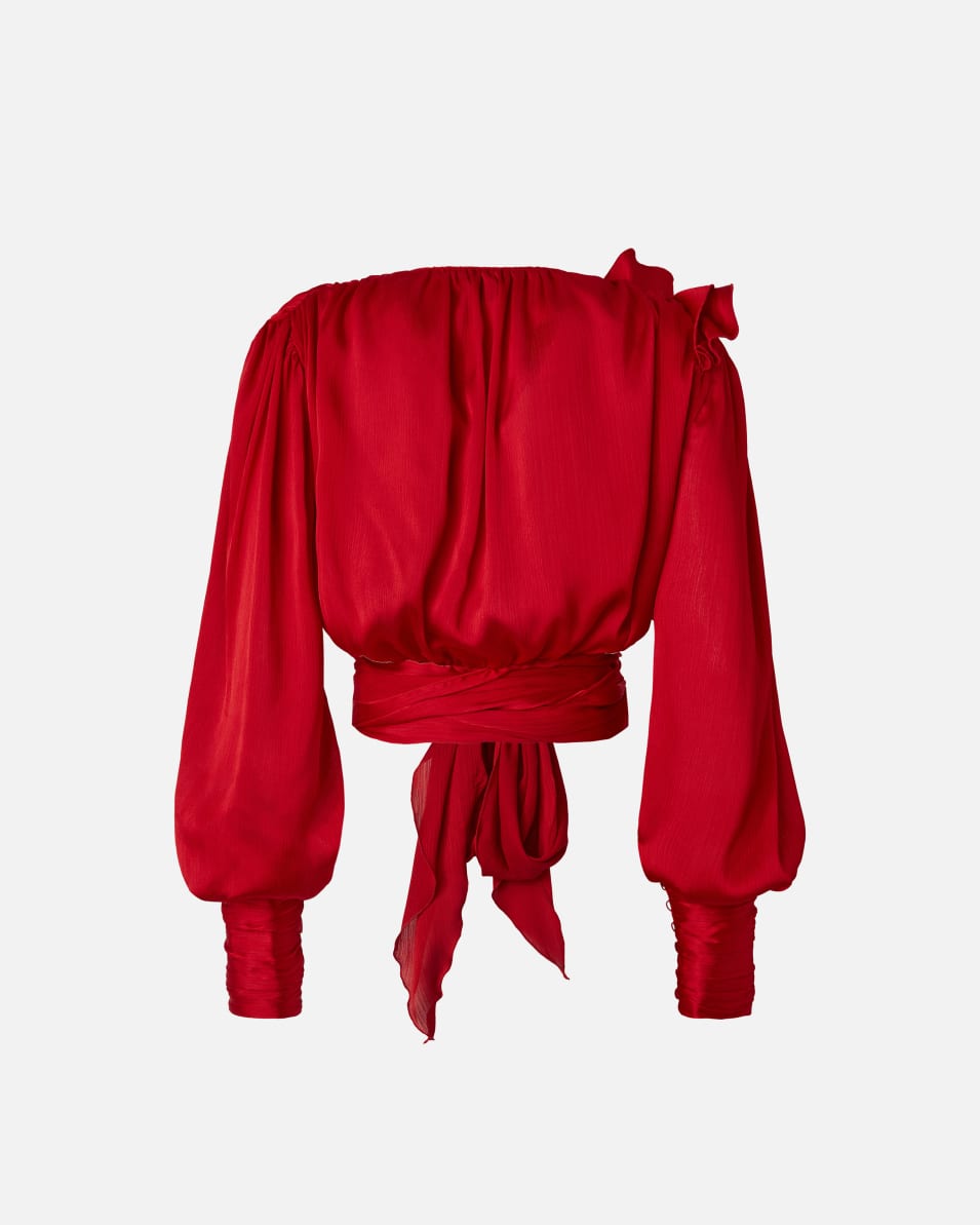Pinko Kurzbluse aus Satin mit Applikationen Nur für heute