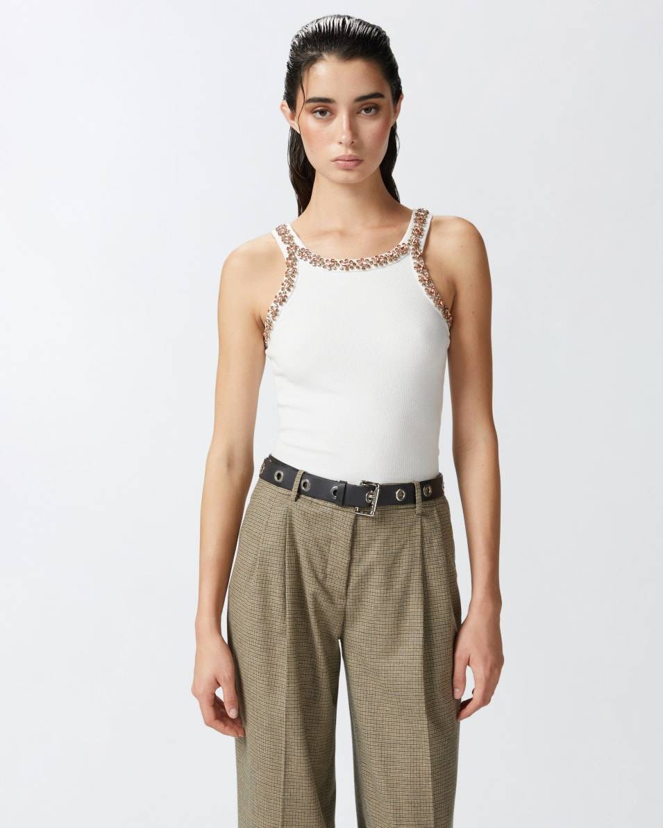 Pinko Tanktop mit glänzender Stickerei Preisnachlass