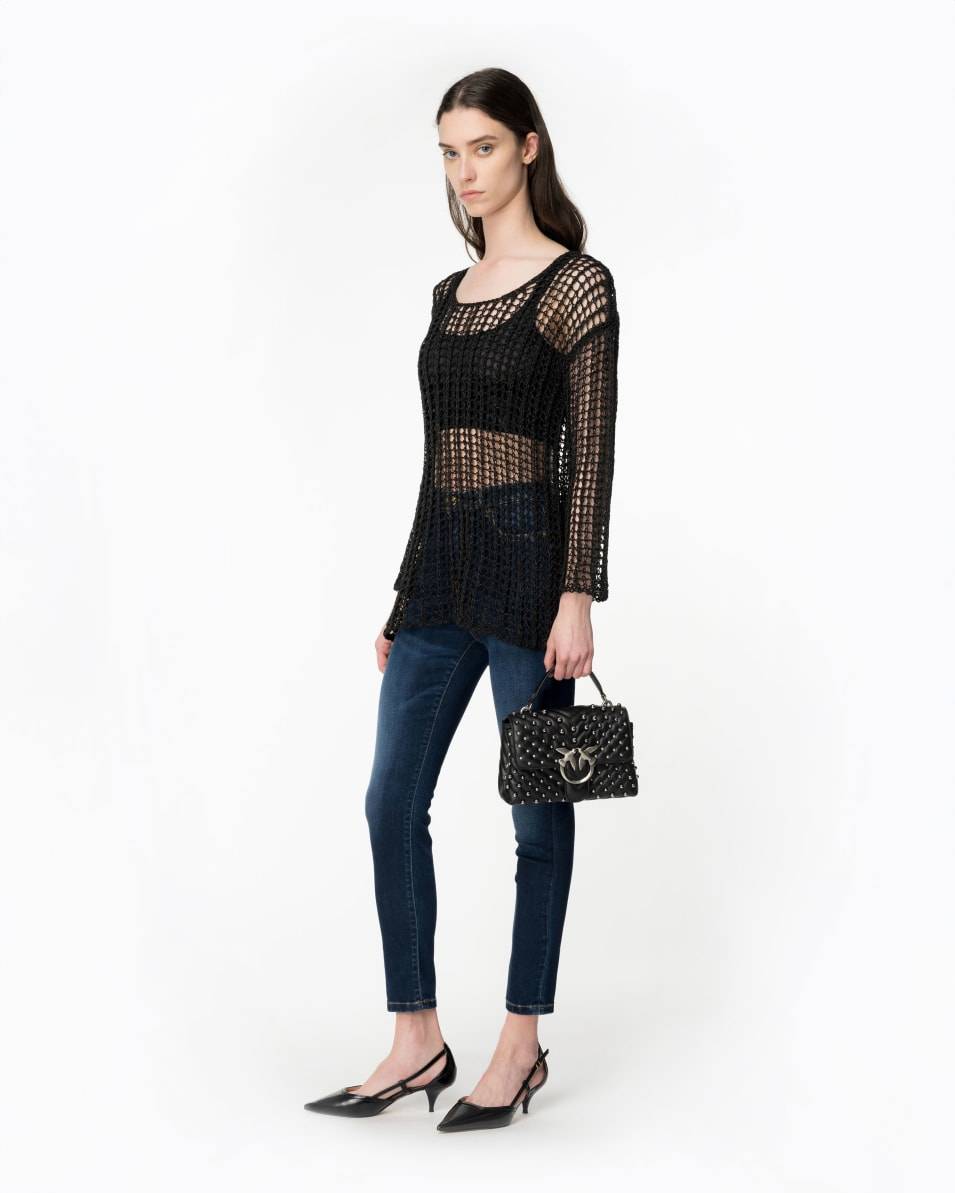 Pinko Skinny Jeans Stretch-Denim mit Stickerei auf der Rückseite Online Outlet