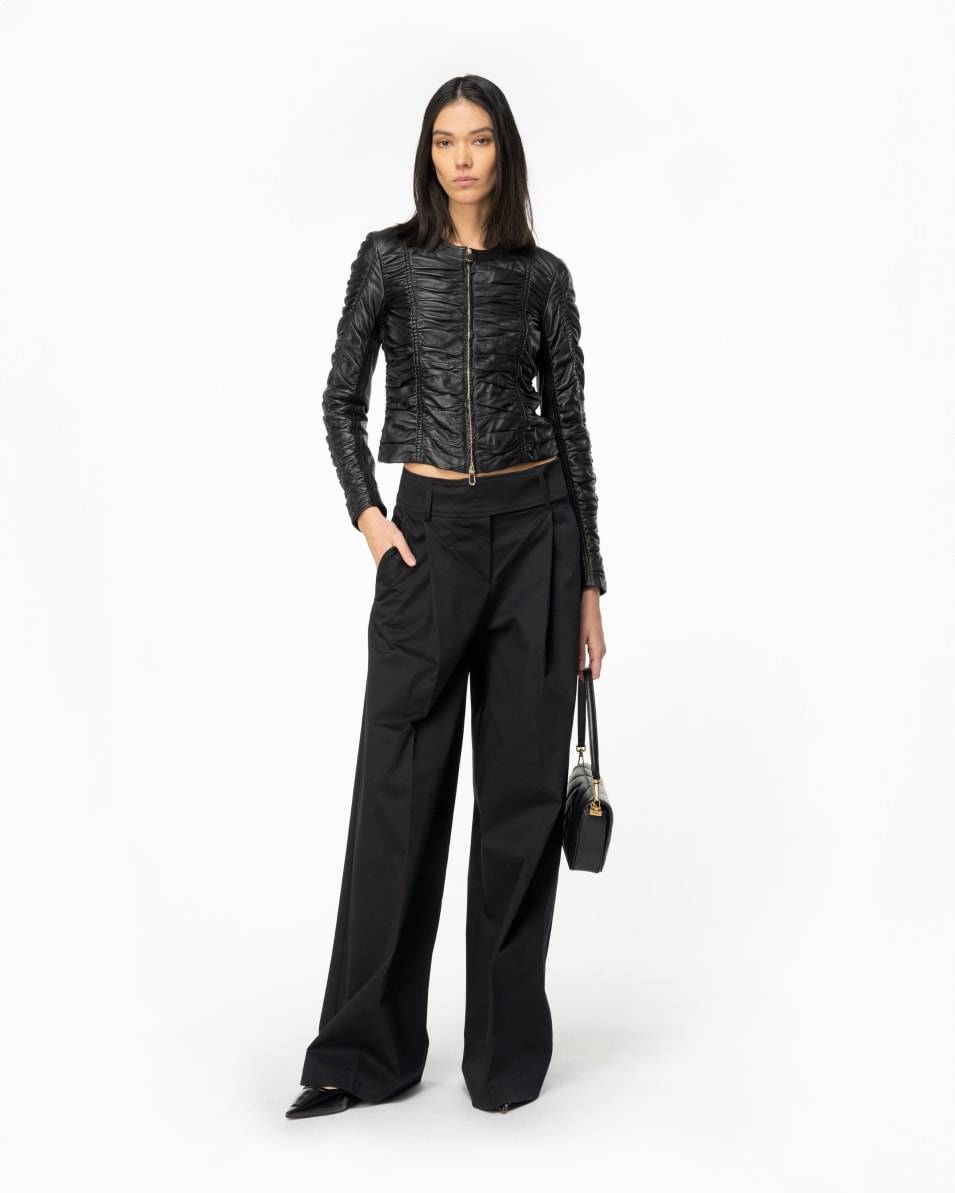 Pinko Jacke aus gerafftem Nappaleder Sonderangebote