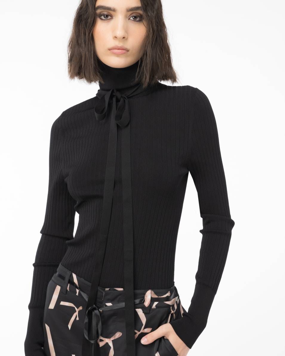 Pinko Rollkragenpullover aus Seidenmix Reimagine PINKO by Patrick McDowell VIP-Rabatte