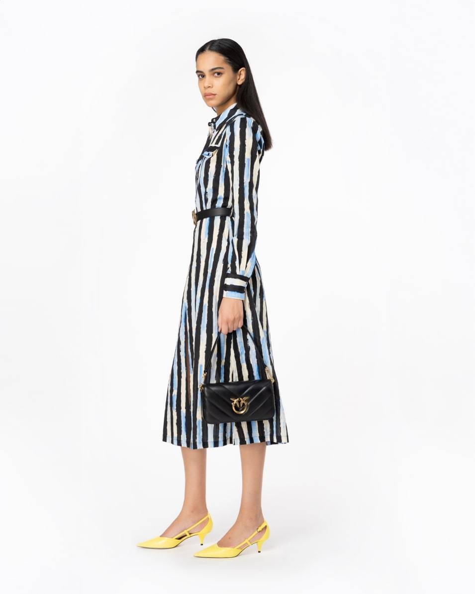 Pinko Hemdblusenkleid Pinselstrich Tiefpreis