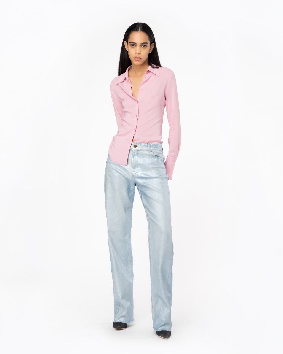 Pinko Bluse aus elastischem Georgette Neueste Stile