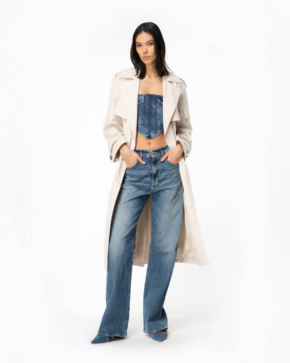 Pinko Wide-Leg-Jeans aus Vintage-Denim Nur für heute