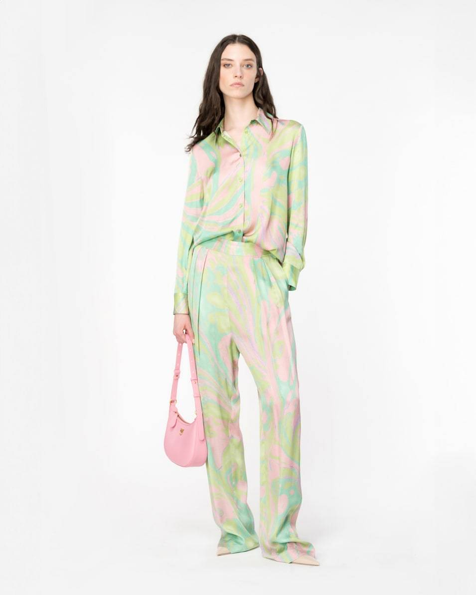 Pinko Satinhose Splash-Print Vierteljährliche Förderung