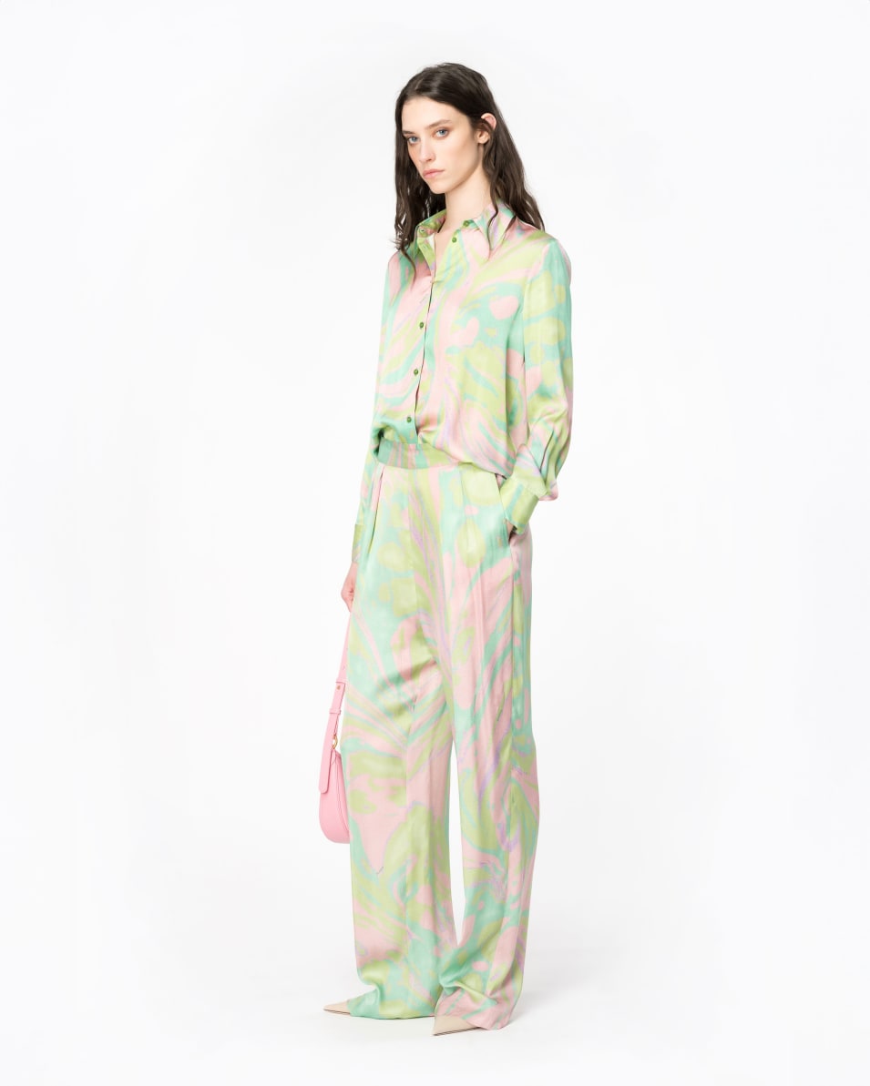 Pinko Satinhose Splash-Print Vierteljährliche Förderung