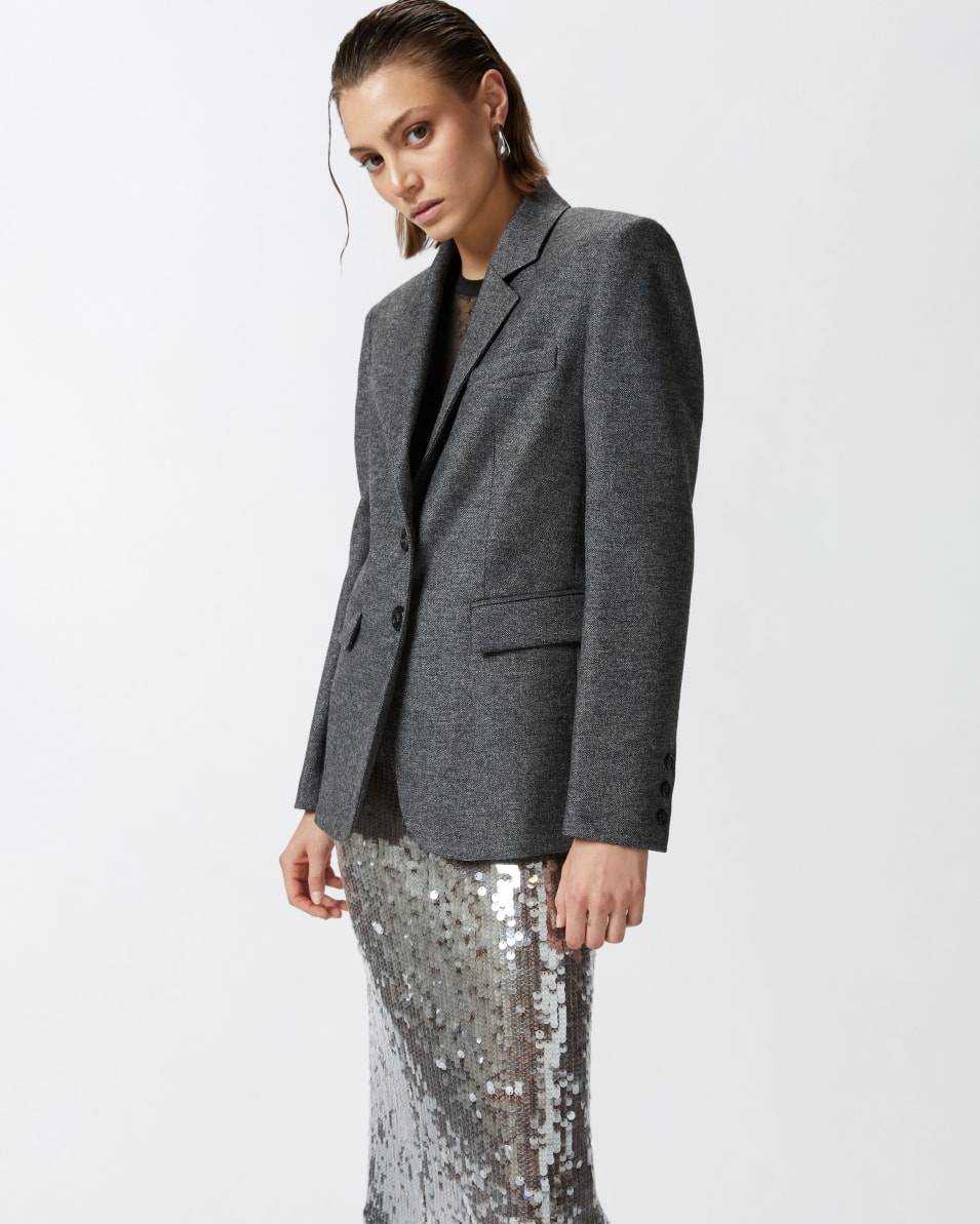 Pinko Blazer aus Flanell schwarz-weiß meliert Heißer Verkauf