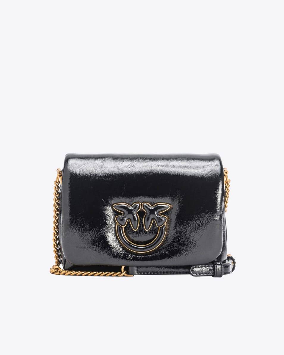 Pinko Baby Love Bag Click Puff soft Knautschlack Tägliche Deals