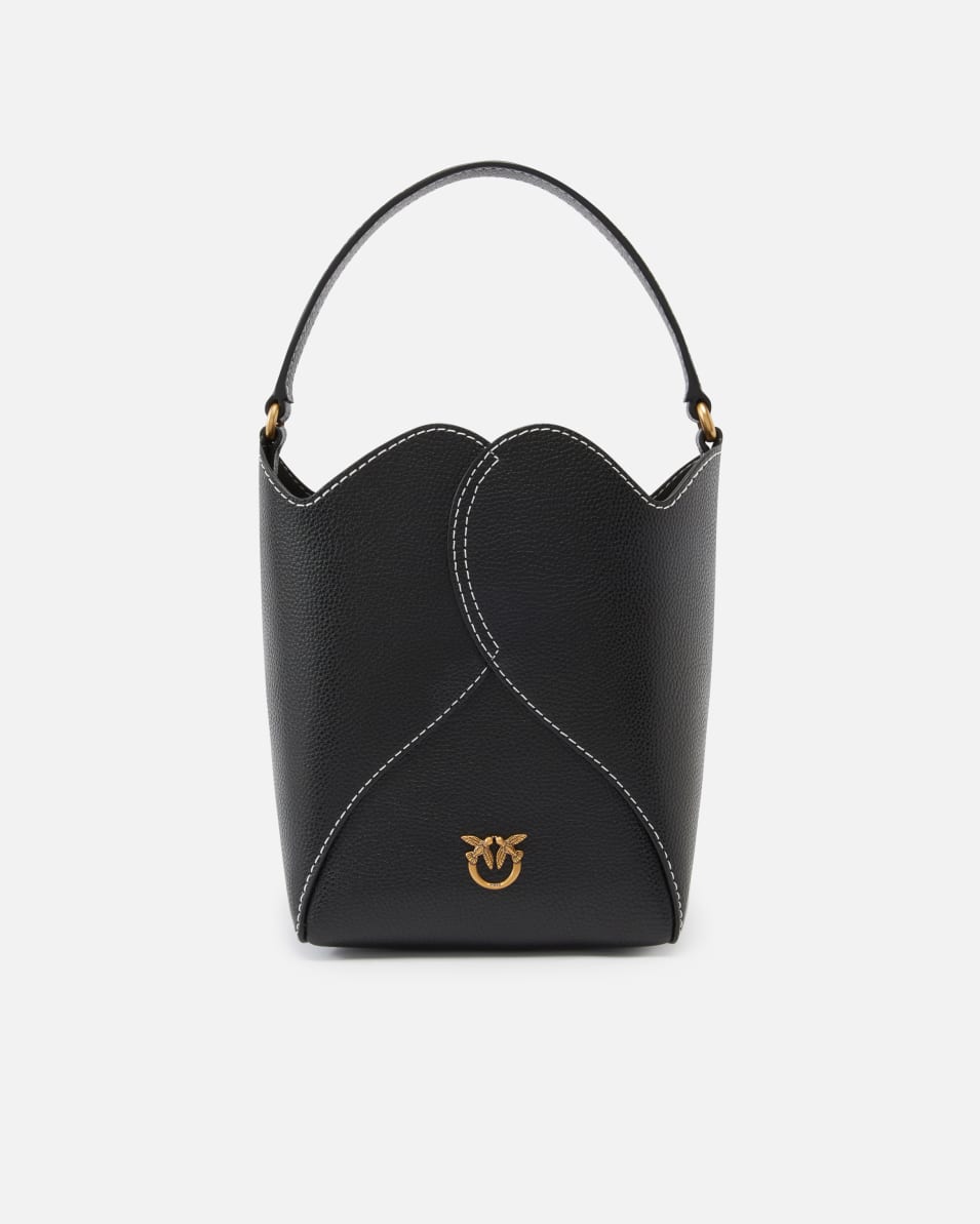 Pinko Mini Beuteltasche Heart aus Leder mit Schulterriemen