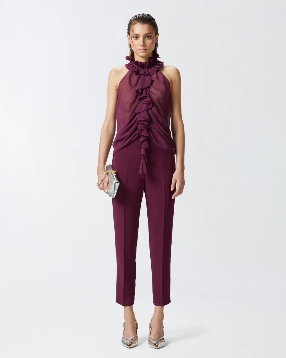 Pinko Georgette-Top mit Rüschen Online Outlet