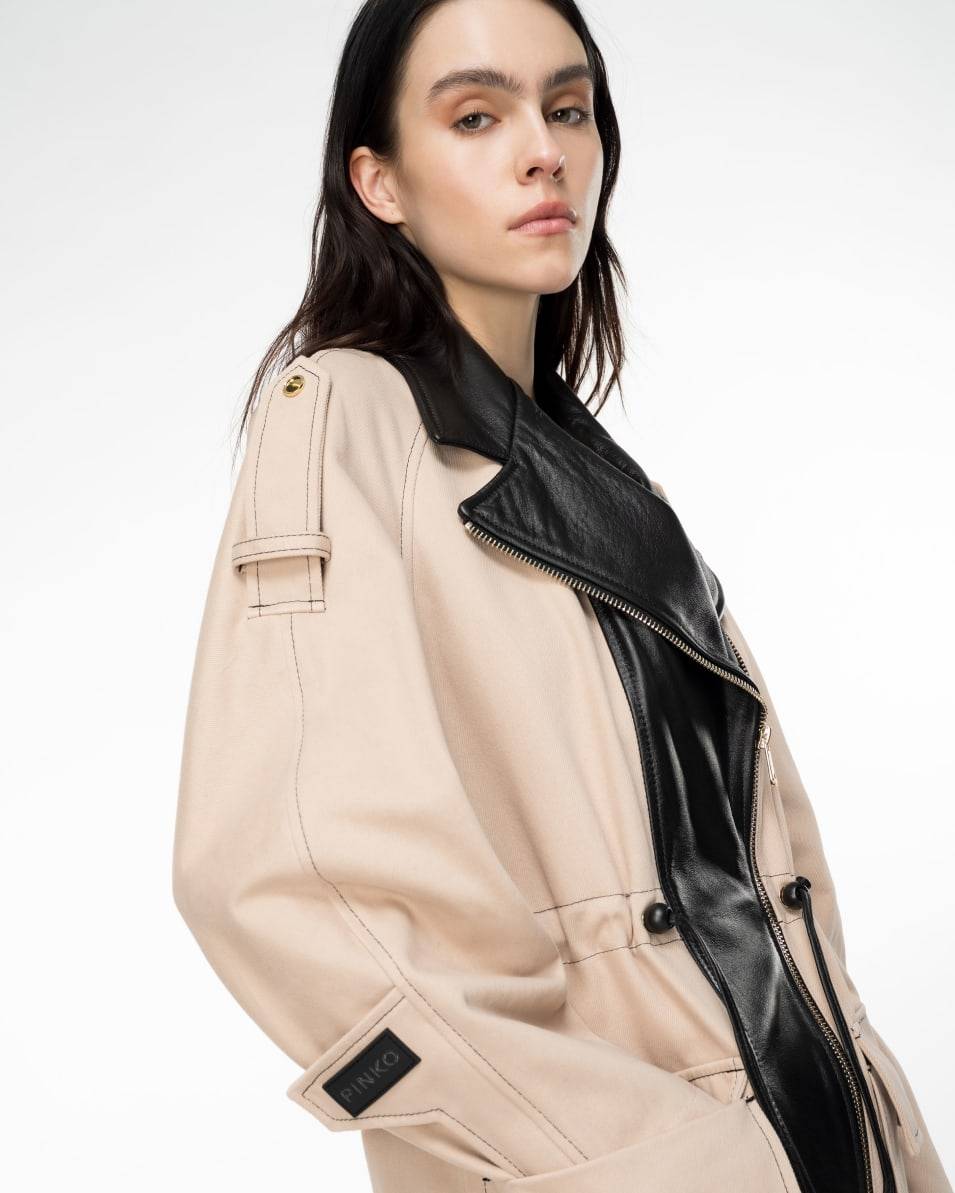 Pinko Parka aus Baumwolle und Leder Letzter Tag