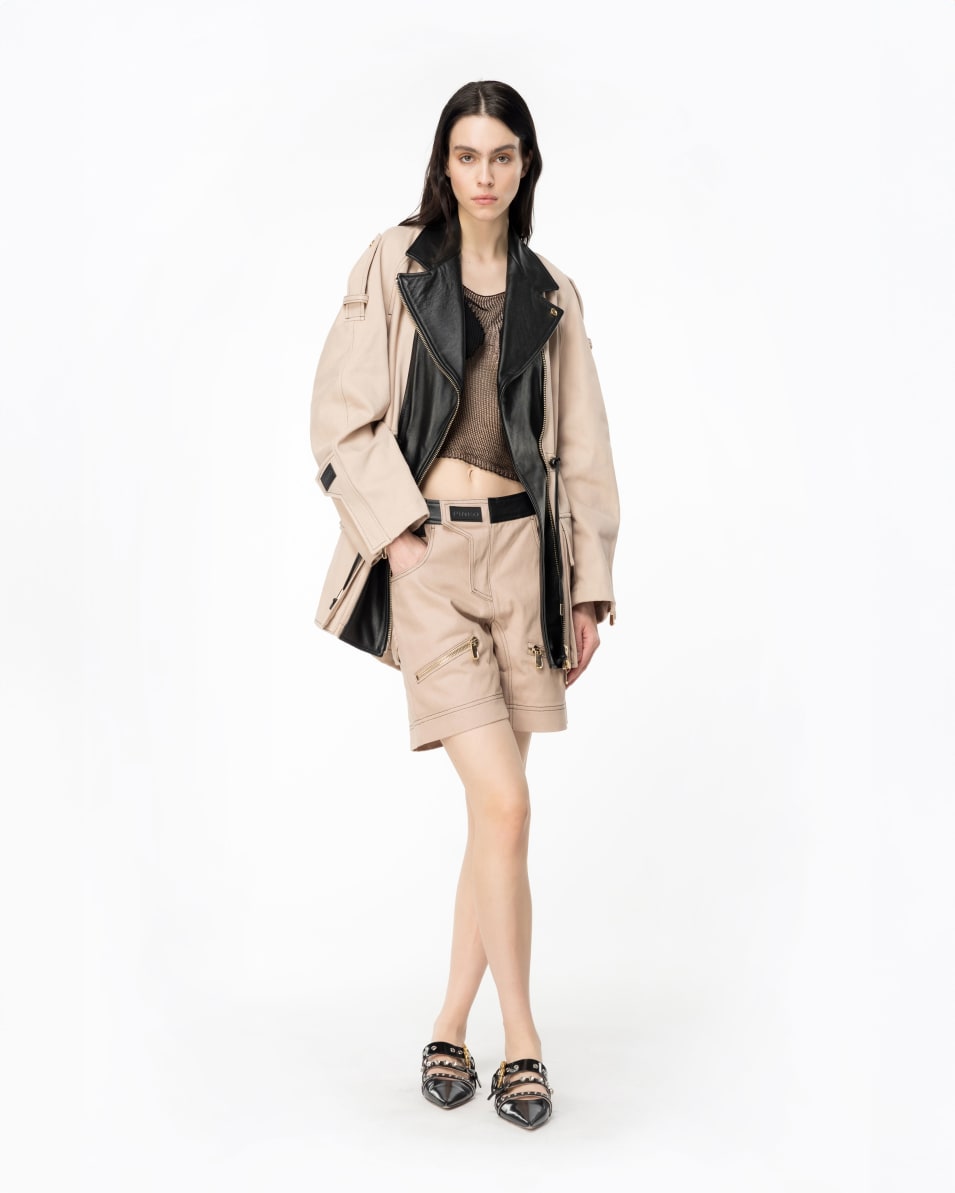 Pinko Parka aus Baumwolle und Leder Letzter Tag