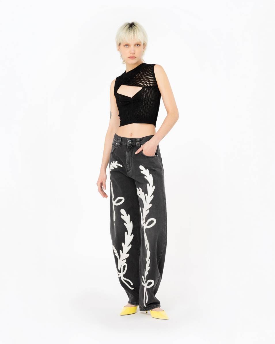 Pinko Crop-Top Netzgewebe Fabrikverkauf
