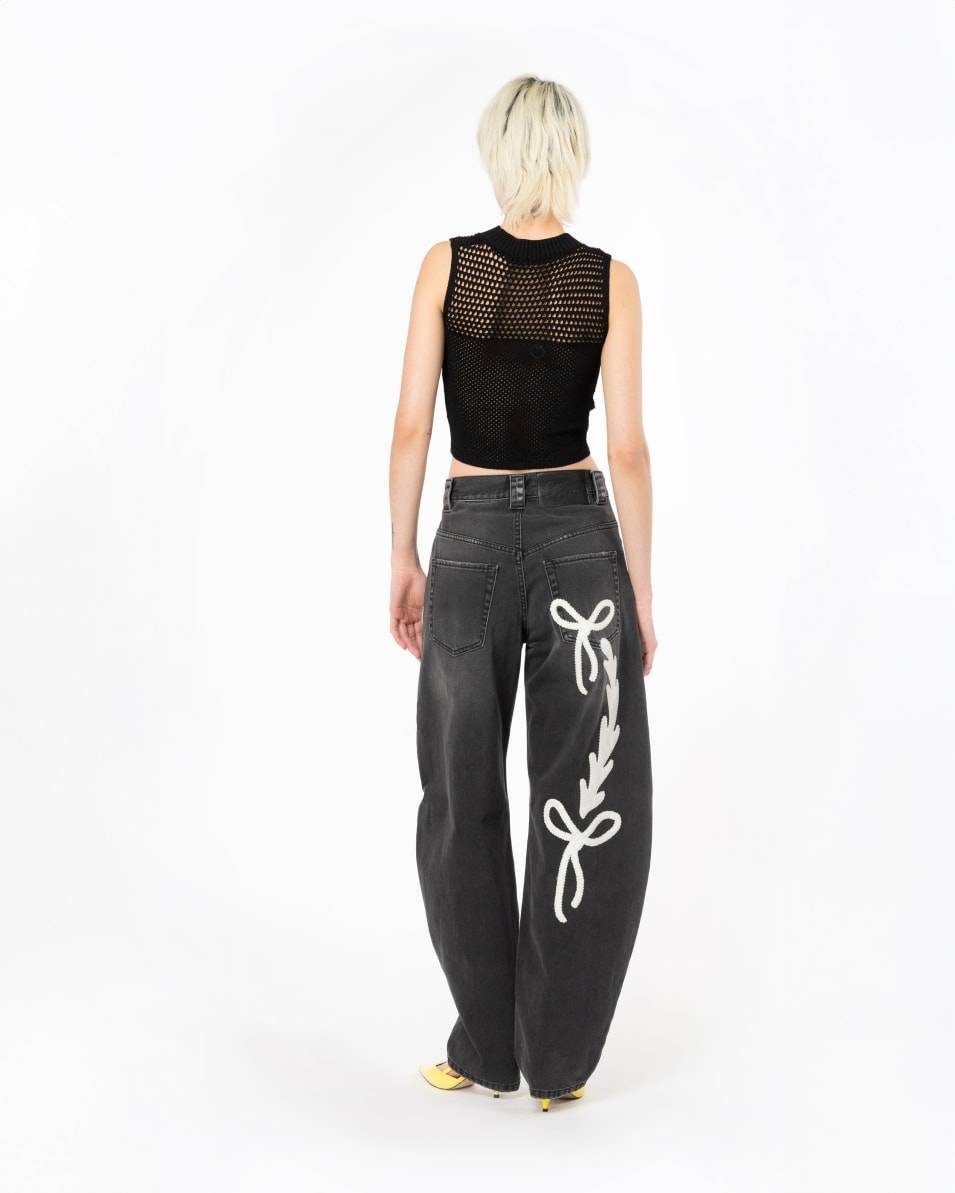 Pinko Crop-Top Netzgewebe Fabrikverkauf