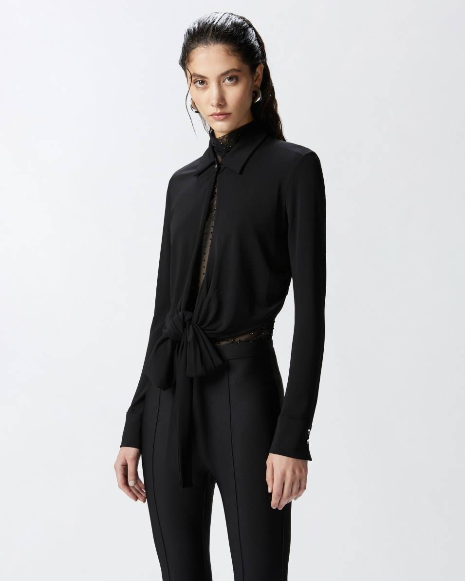 Pinko Kurze Bluse mit Kragen Tägliche Deals
