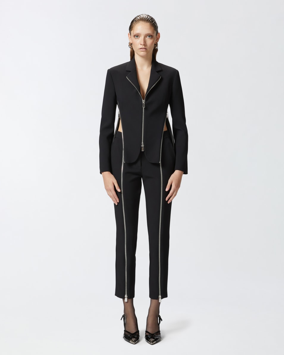 Pinko Jacke aus Crêpe-Stoff mit Metallreißverschlüssen Wochenangebot