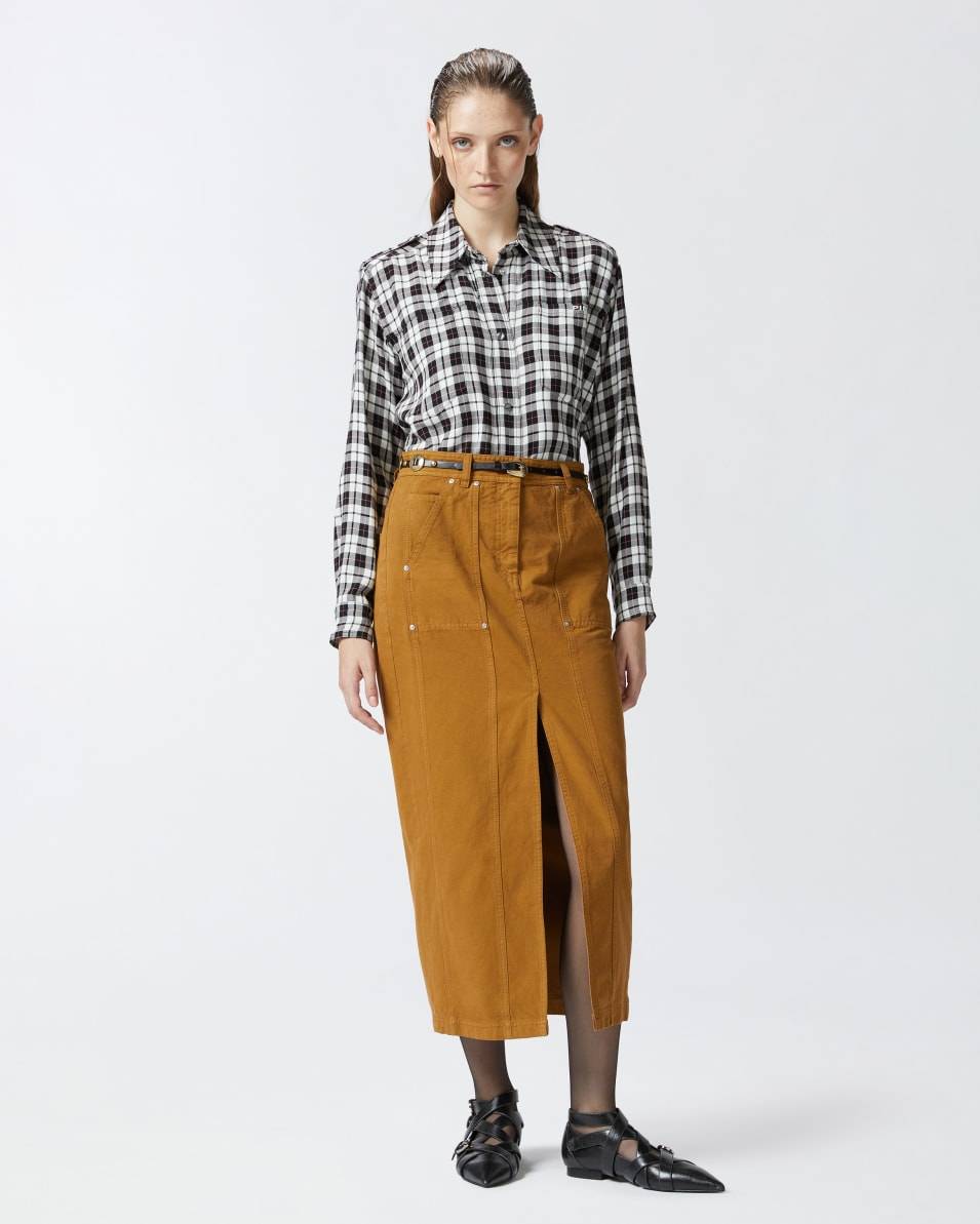 Pinko Langer Rock aus Baumwolle in Workwear-Optik Begrenzte Freigabe
