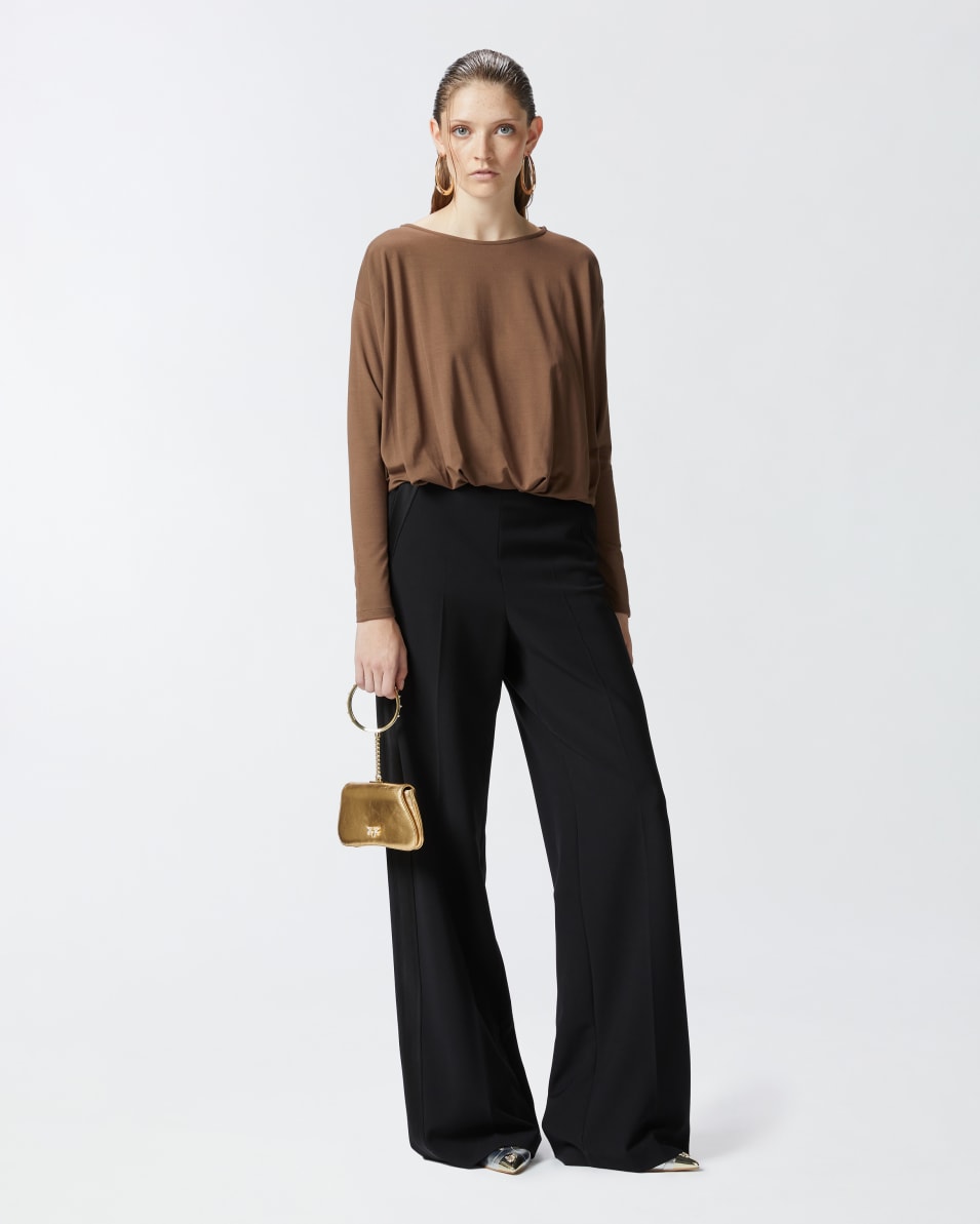 Pinko Pullover aus fließendem Jersey mit Drapierung Neueste Stile
