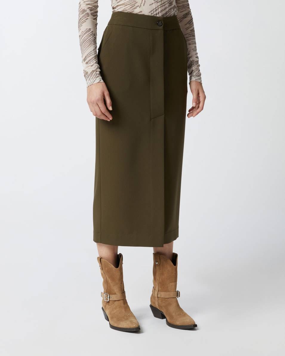 Pinko Langer Utility-Rock aus fließendem Stoff Letzte 2 Tage