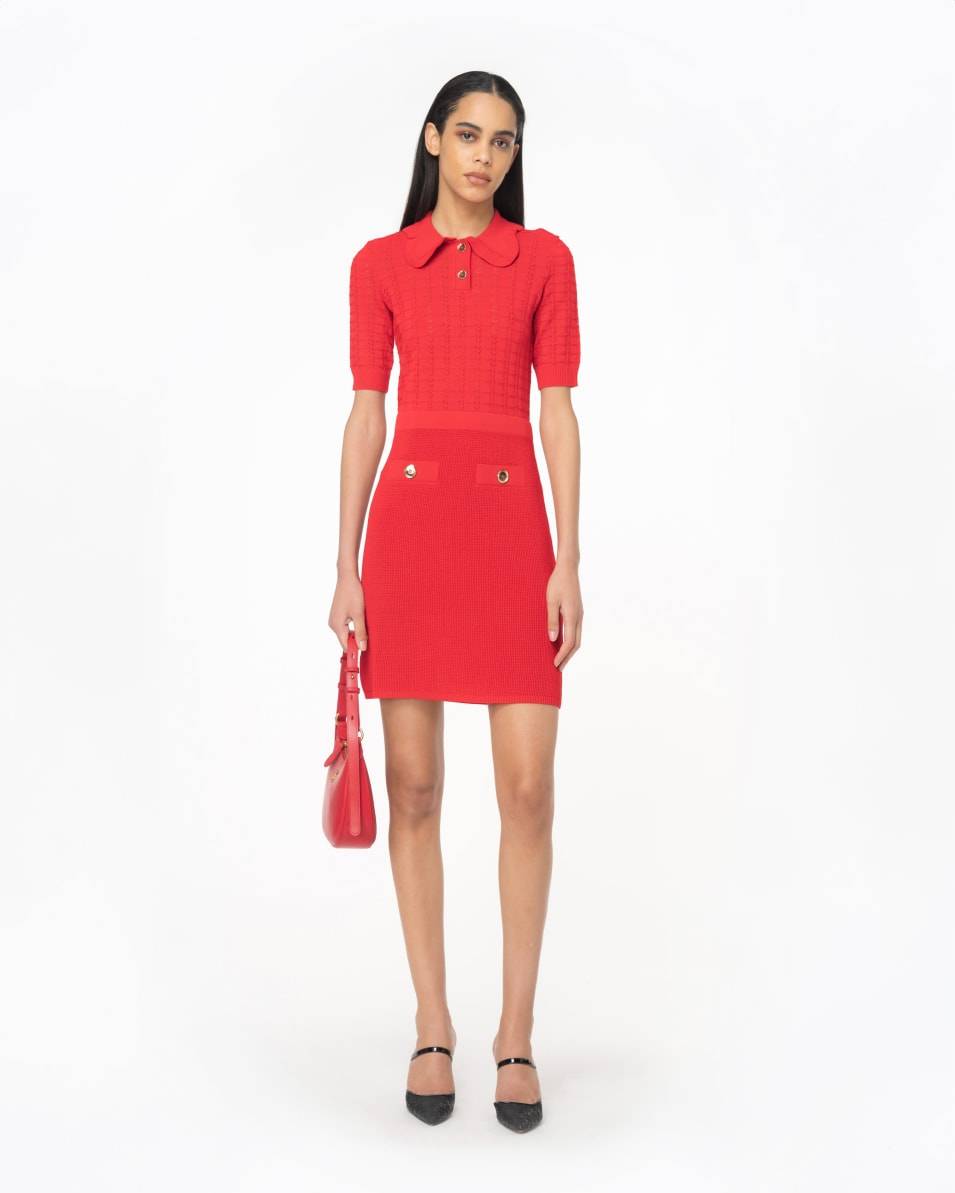 Pinko Minikleid aus Strick mit Fächermuster 50% Rabatt für begrenzte Zeit