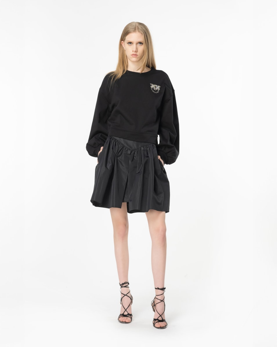 Pinko Boxy-Sweatshirt Love-Birds-Stickerei Outlet