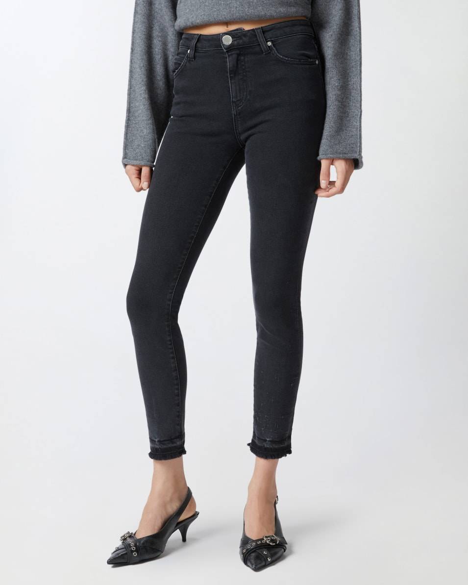 Pinko Enge Skinny-Jeans aus schwarzem Denim Große Rabatte