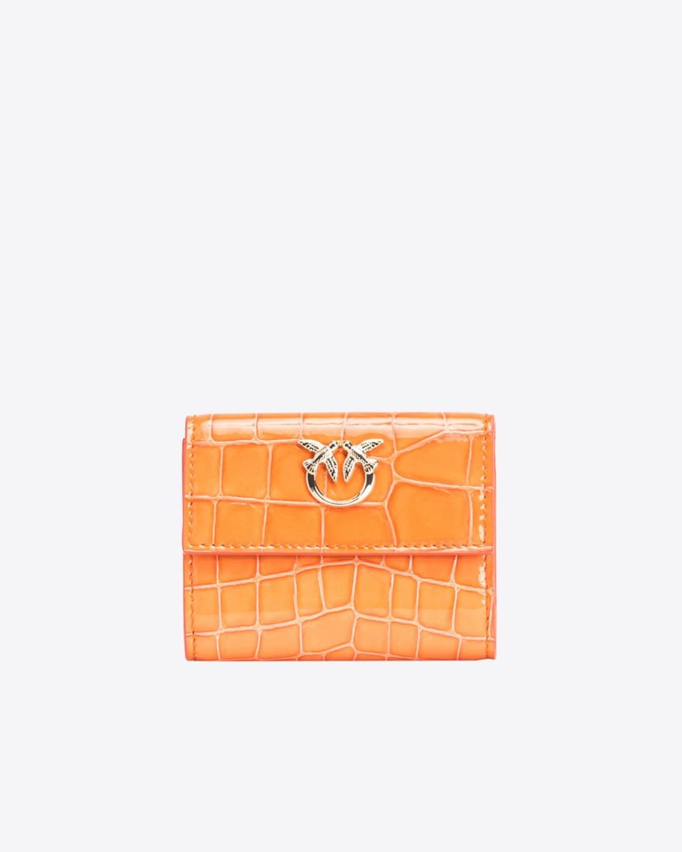 Pinko Kleine Geldbörse Kroko glänzend farbig PINKO Galleria