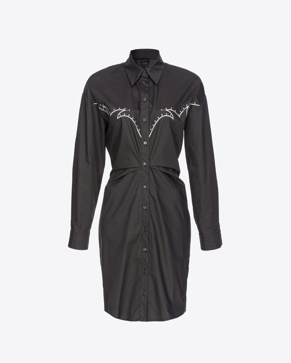 Pinko Mini-Hemdblusenkleid Stickerei im Rodeo-Stil