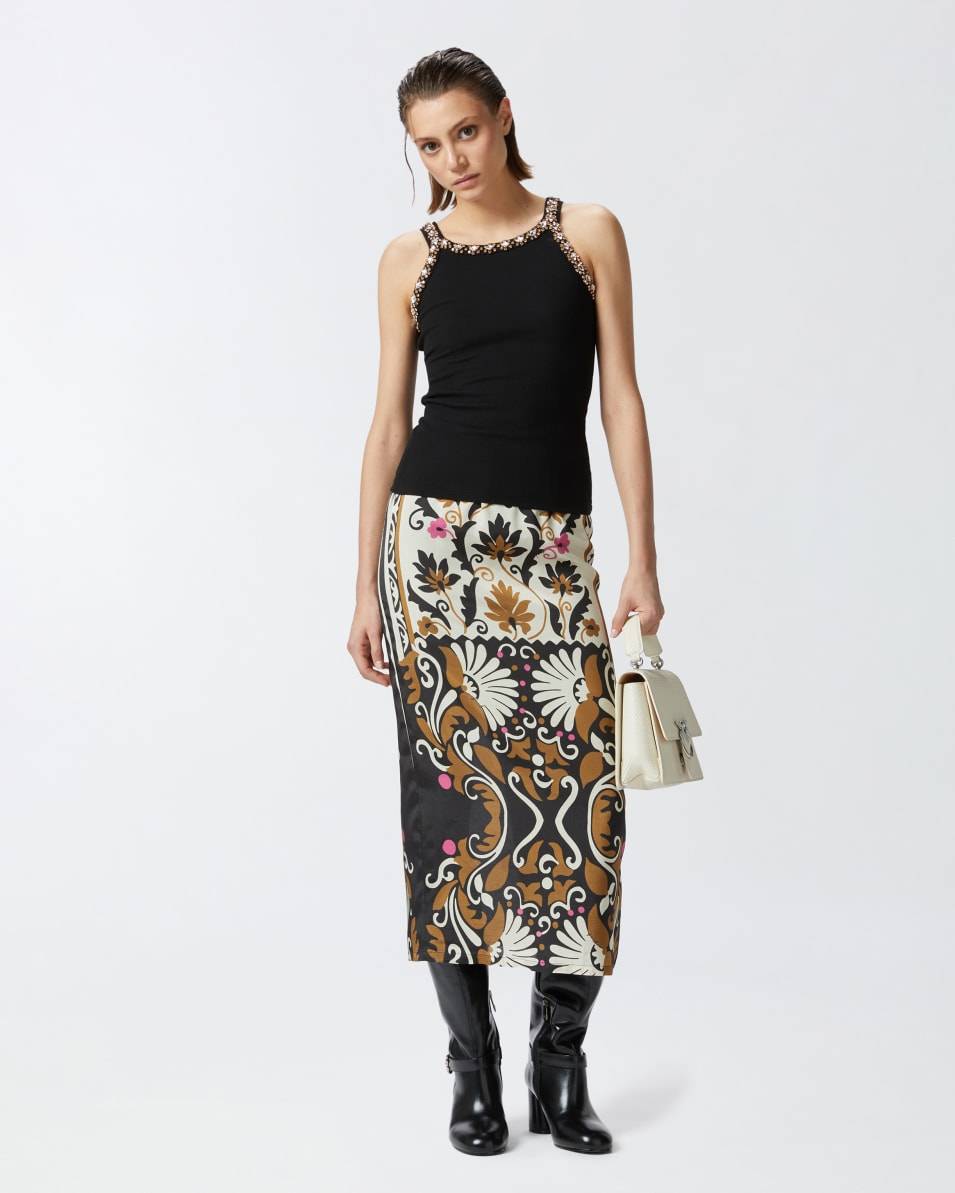 Pinko Tanktop mit glänzender Stickerei Kostenloser Versand international
