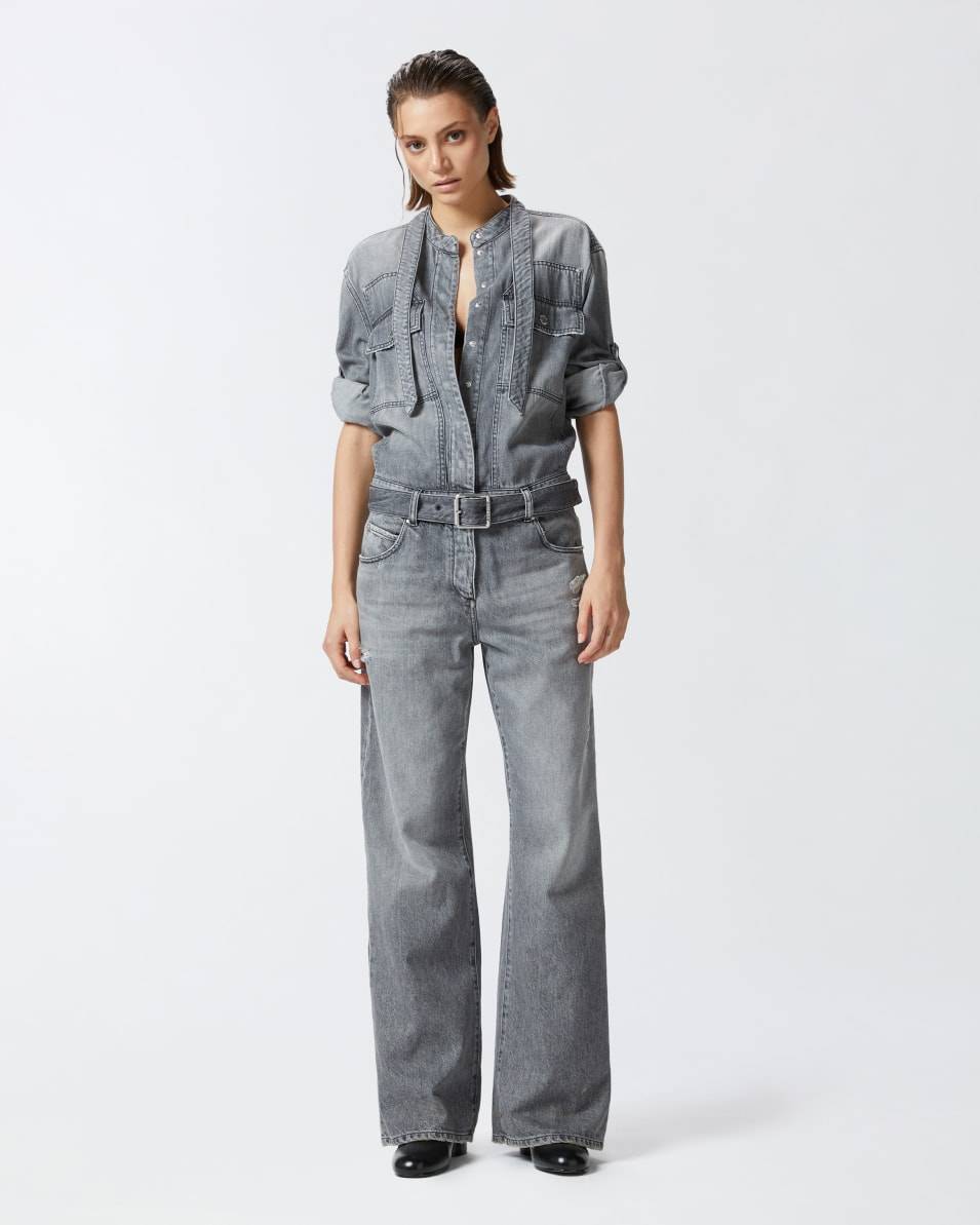 Pinko Hellgrauer Jeans-Jumpsuit Rabatte dieses Monats