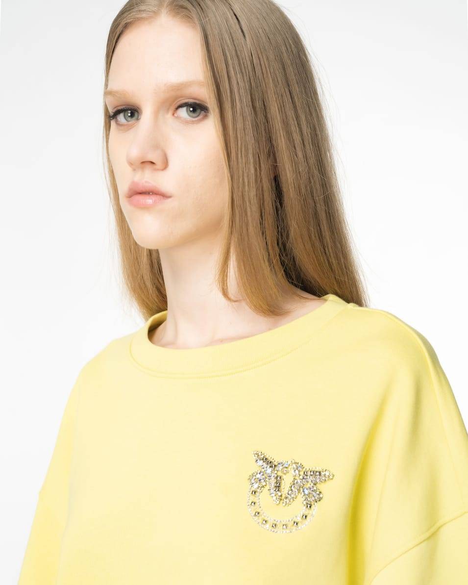 Pinko Boxy-Sweatshirt Love-Birds-Stickerei Fabrikpreis