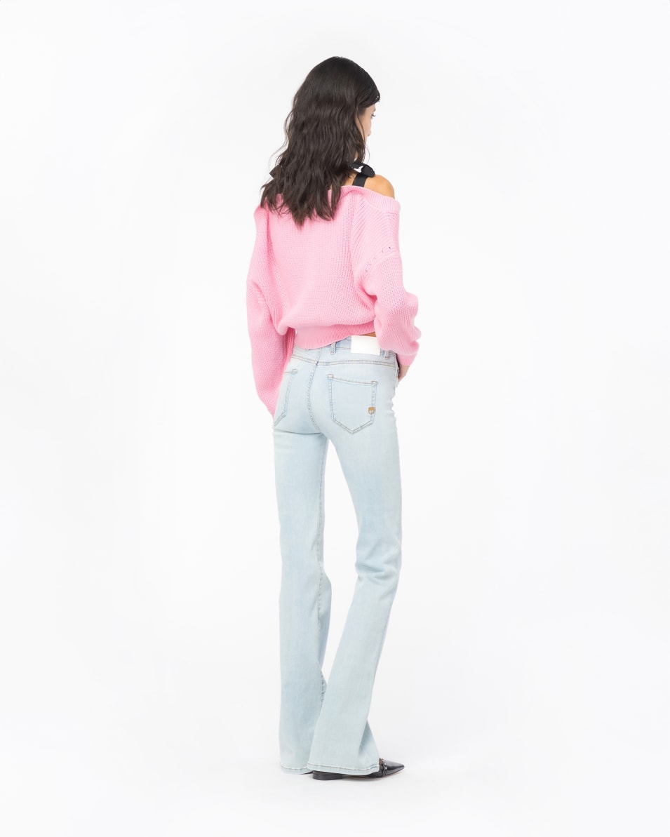 Pinko Schlagjeans Denim Baby Blue Online Shopping