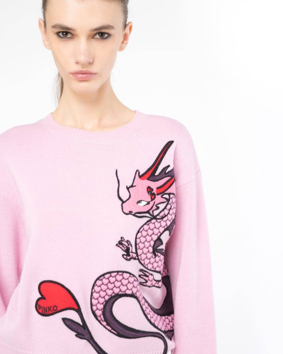 Pinko Pulli Drachenstickerei Preisnachlass
